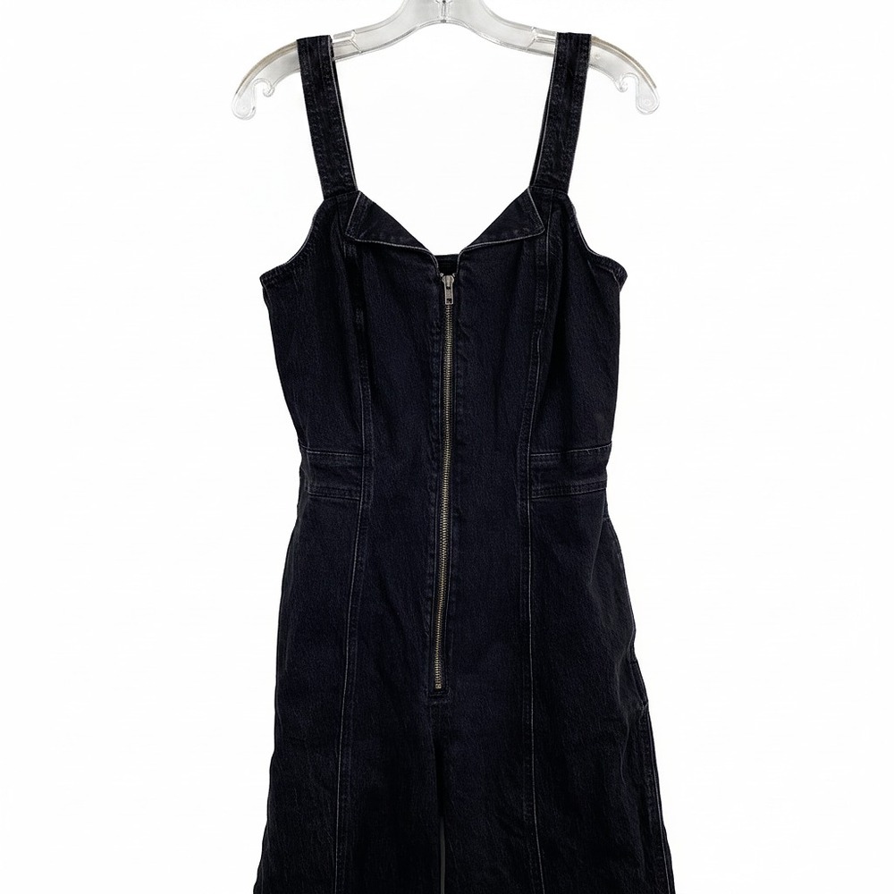 Madewell Black Denim Zip Up Jumpsuit | Women’s Size 8